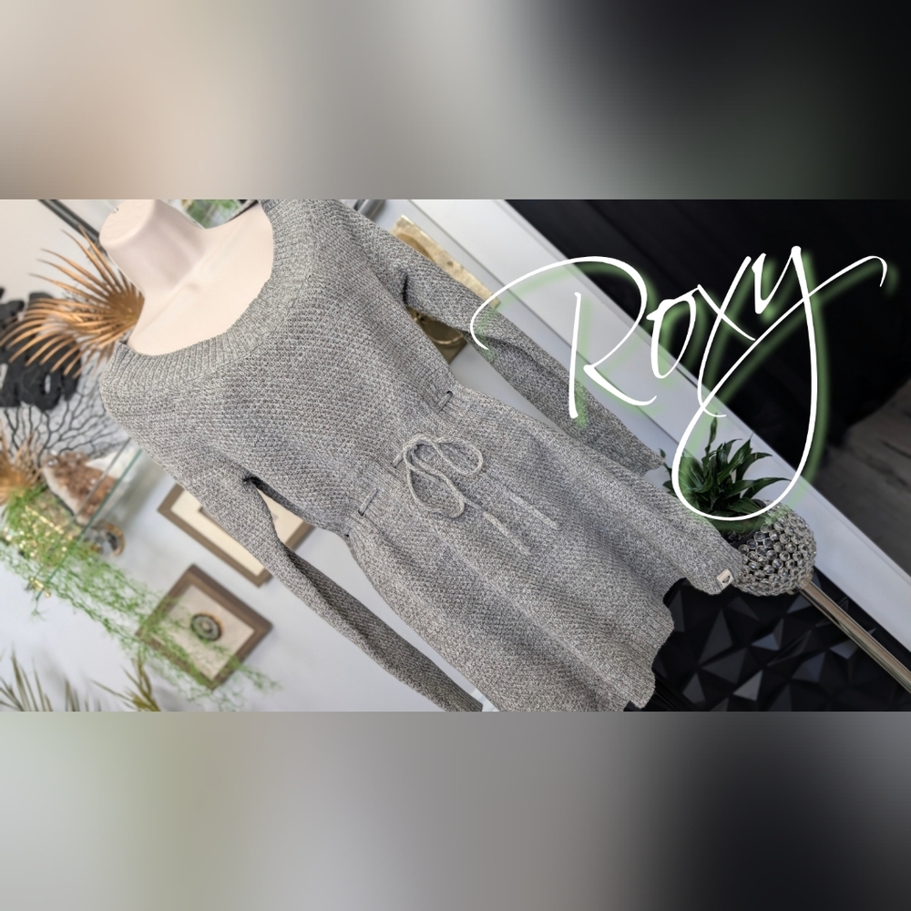 Roxy Grey Sweater Long Sleeve Dress MD-LG